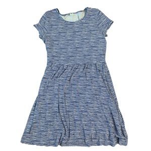 Old Navy Blue and White Striped T-shirt Dress with Sleeves Size M